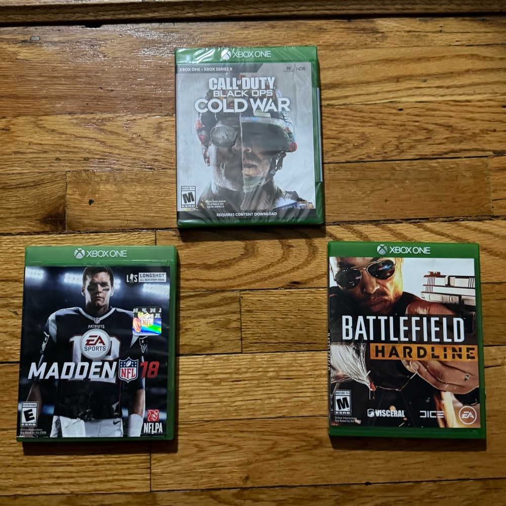 Xbox One Video Games - Call of Duty Cold War, Madden 19, Battlefield Hardline